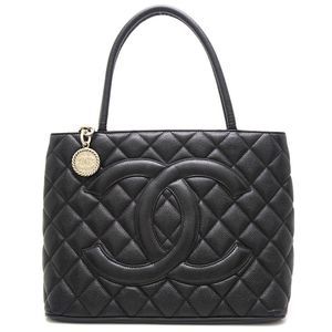Chanel Reprint Tote Bag Caviar Skin Black